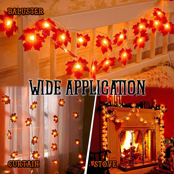 Fall Decoration Maple Leaves LED String Lights