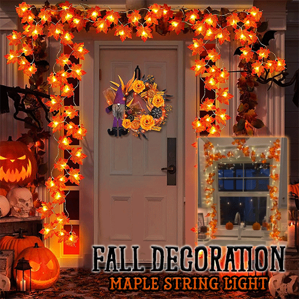 Fall Decoration Maple Leaves LED String Lights